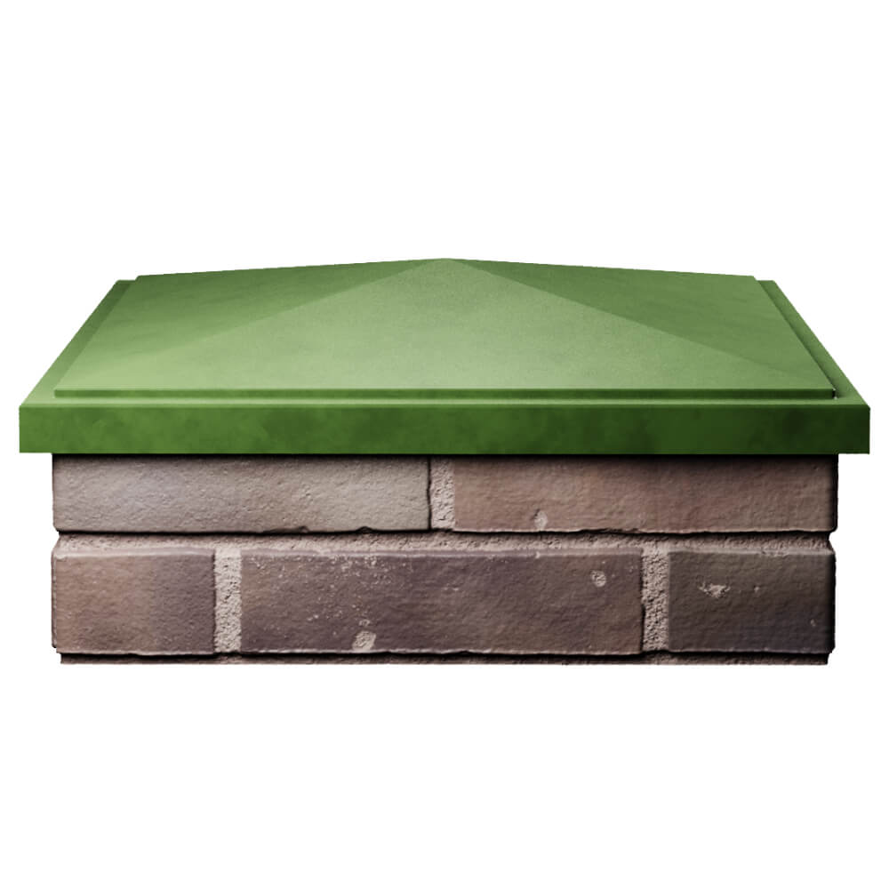 Колпак Zking БонаМоно Зеленый на столб 2х2 кирпича (515х515, 530х530мм) Ульяновск фото