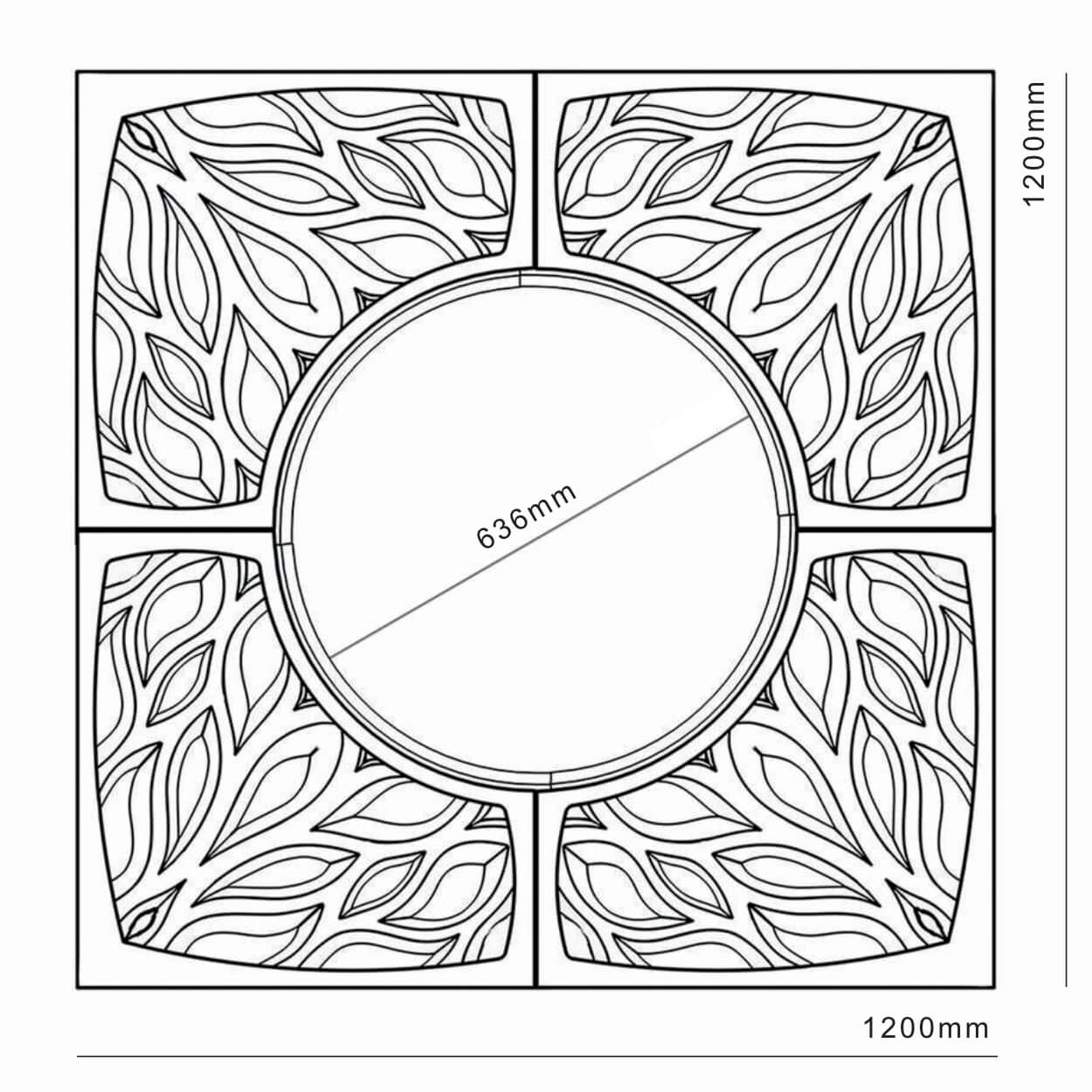 Приствольная решетка для дерева ZKING CRUST 1.2х1.2м Черная в Ульяновске фото