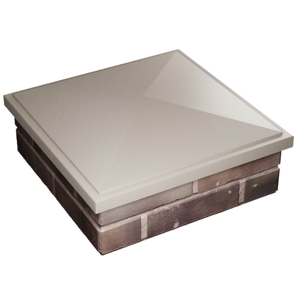 Колпак Zking БонаМоно Бежевый на столб 2х2 кирпича (515х515, 530х530мм) в Ульяновске фото