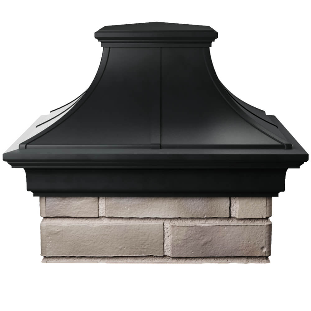 Колпак Zking Монблан Премиум Черный на столб 1.5х1.5 кирпича (385х385мм) Ульяновск фото