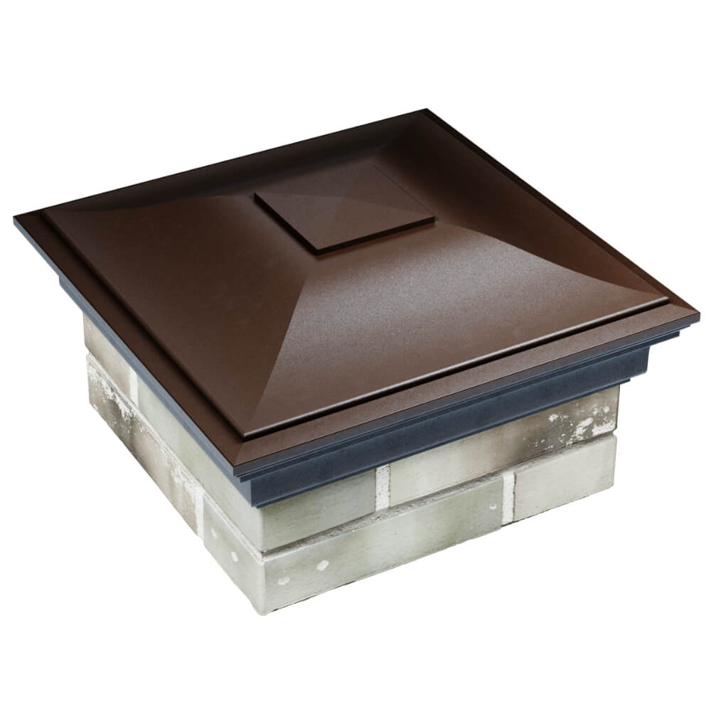 Колпак Zking Монблан Коричневый на столб 1.5х1.5 кирпича (385х385мм) в Ульяновске фото