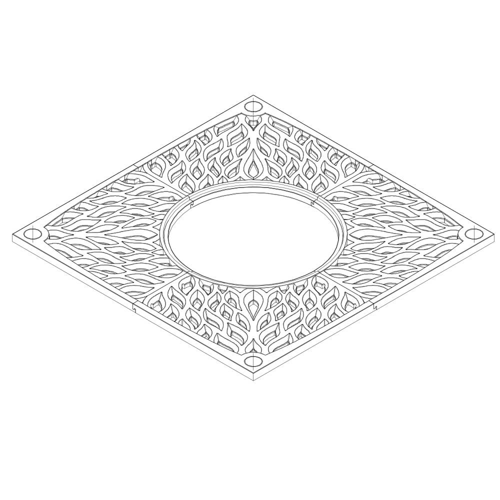 Приствольная решетка для дерева ZKING CRUST 2х2м Черная в Ульяновске фото