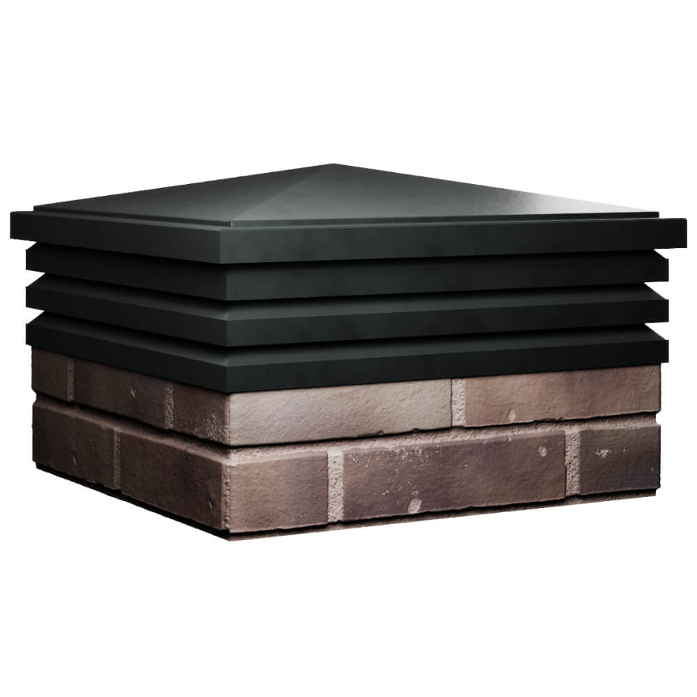 Колпак Zking Бона ХайТек Черный на столб 2х2 кирпича (513х513мм) в Ульяновске фото