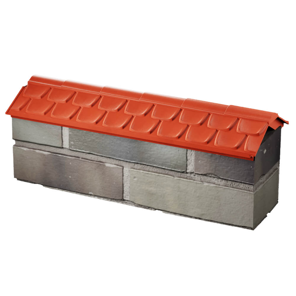 Парапет Zking Эльбрус Красный с посадкой на 0.5 кирпича (130мм) в Ульяновске фото