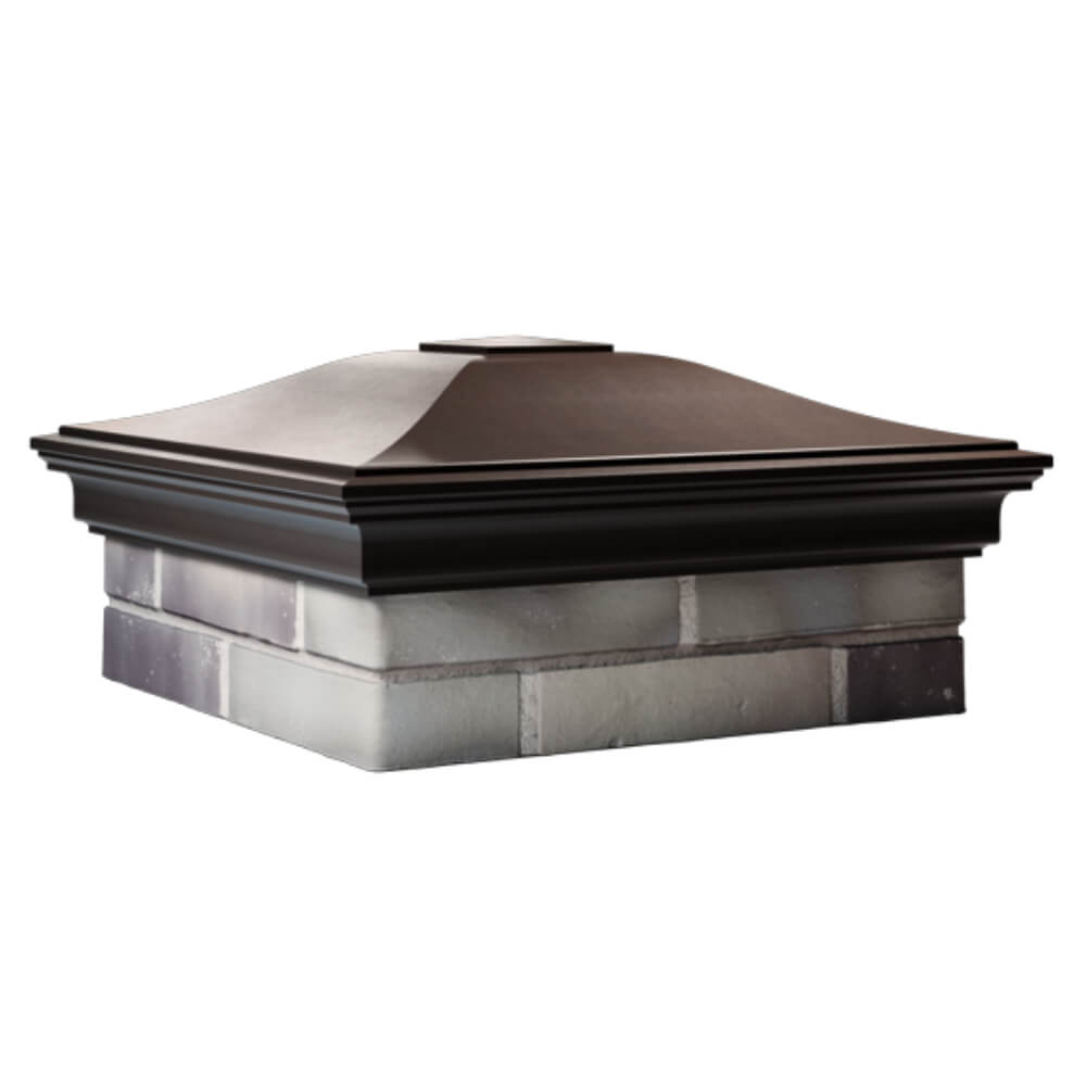 Колпак Zking Монблан Коричневый на столб 2х2 кирпича (515х515мм) в Ульяновске фото
