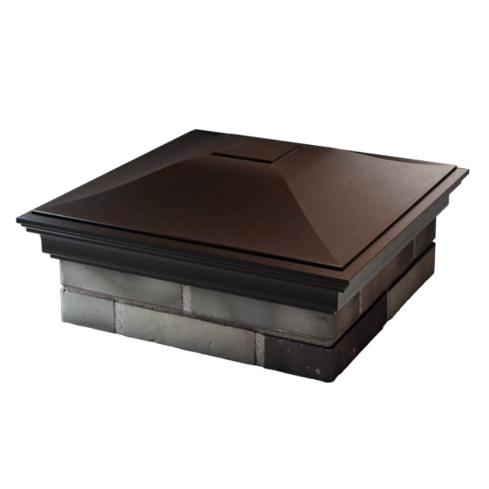 Колпак Zking Монблан Коричневый на столб 2х2 кирпича (515х515мм) в Ульяновске фото