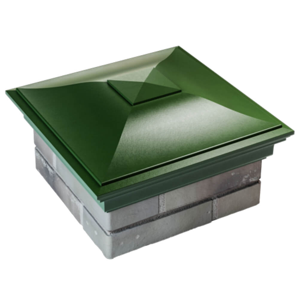 Колпак Zking Монблан Зеленый на столб 1.5х1.5 кирпича (385х385мм) в Ульяновске фото