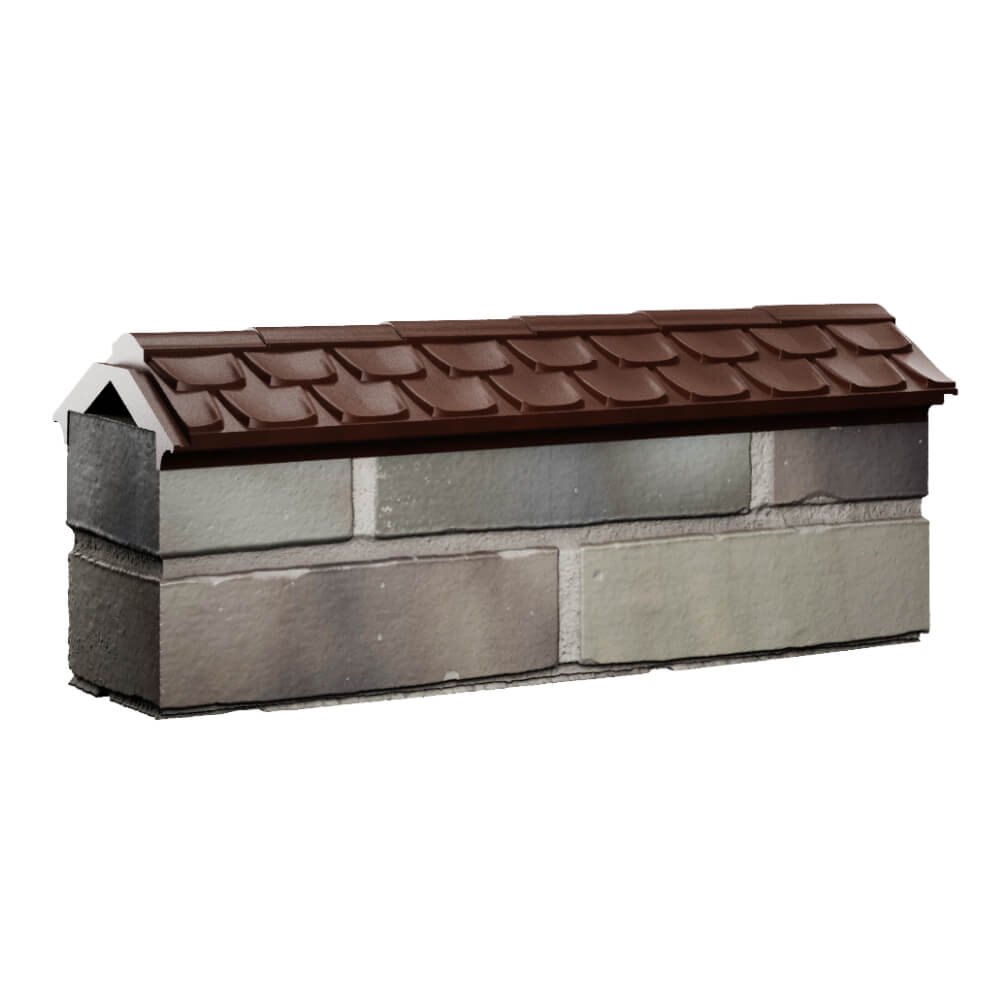 Парапет Zking Эльбрус Коричневый с посадкой на 0.5 кирпича (130мм) Ульяновск фото
