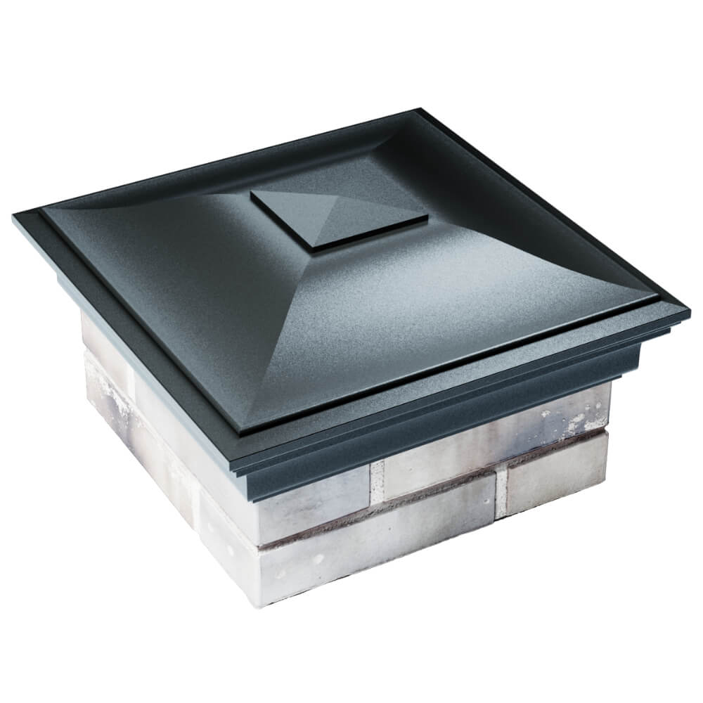 Колпак Zking Монблан Черный на столб 1.5х1.5 кирпича (385х385мм) в Ульяновске фото