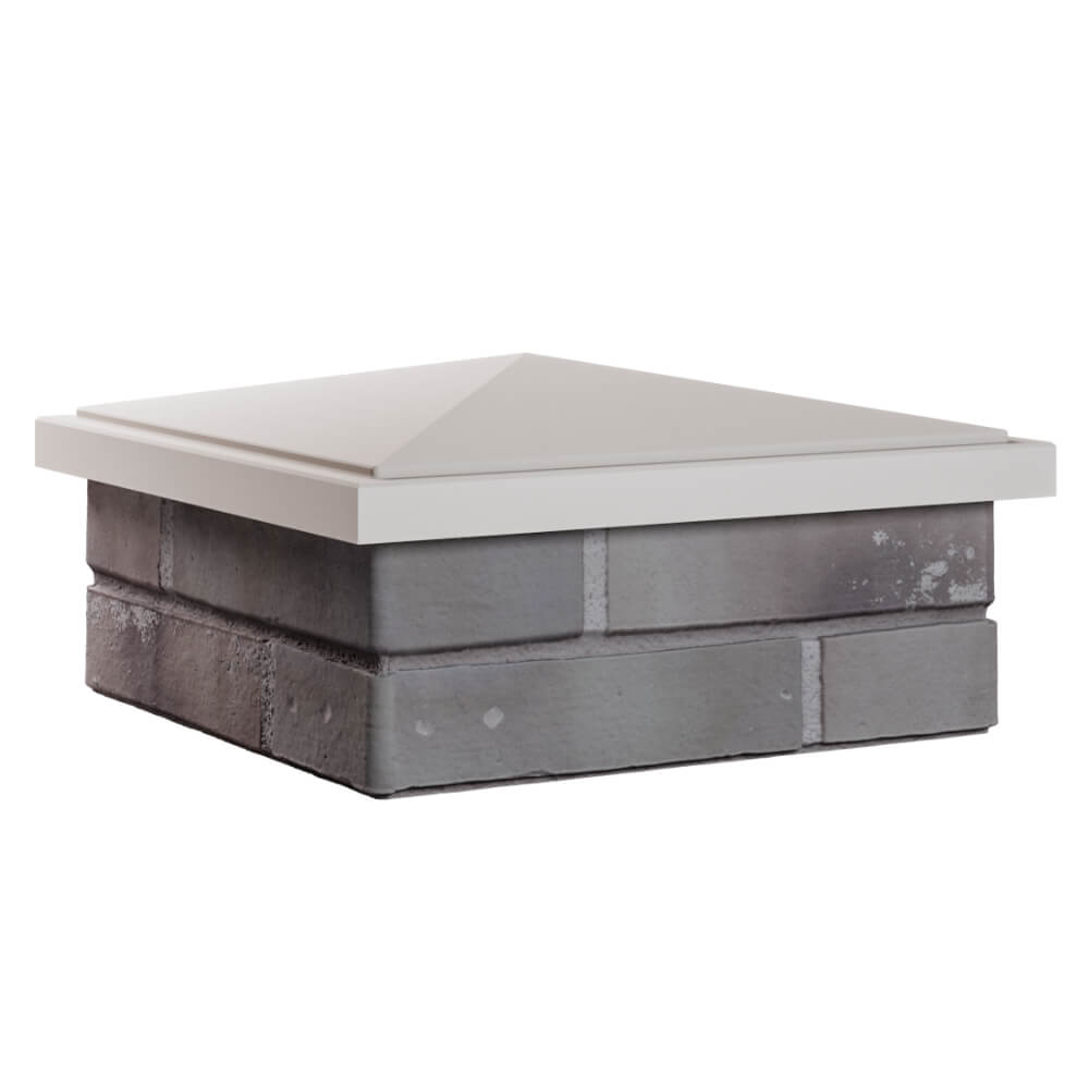 Колпак Zking БонаМоно Бежевый на столб 1.5х1.5 кирпича (385х385, 400х400мм) в Ульяновске фото