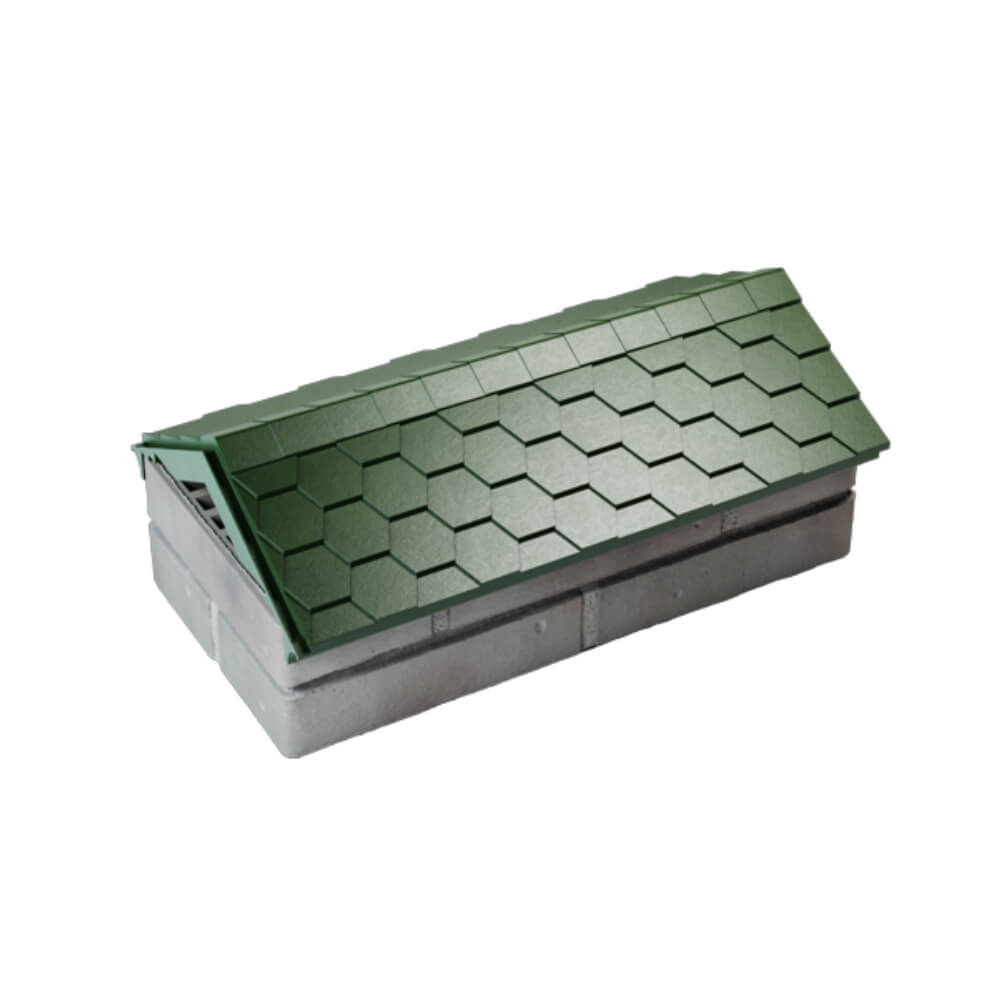 Парапет Zking Эверест Зеленый с посадкой на 1 кирпич (200/225/255мм)