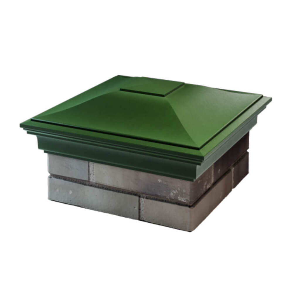 Колпак Zking Монблан Зеленый на столб 1.5х1.5 еврокирпича 0.7НФ (355х355мм) в Ульяновске фото