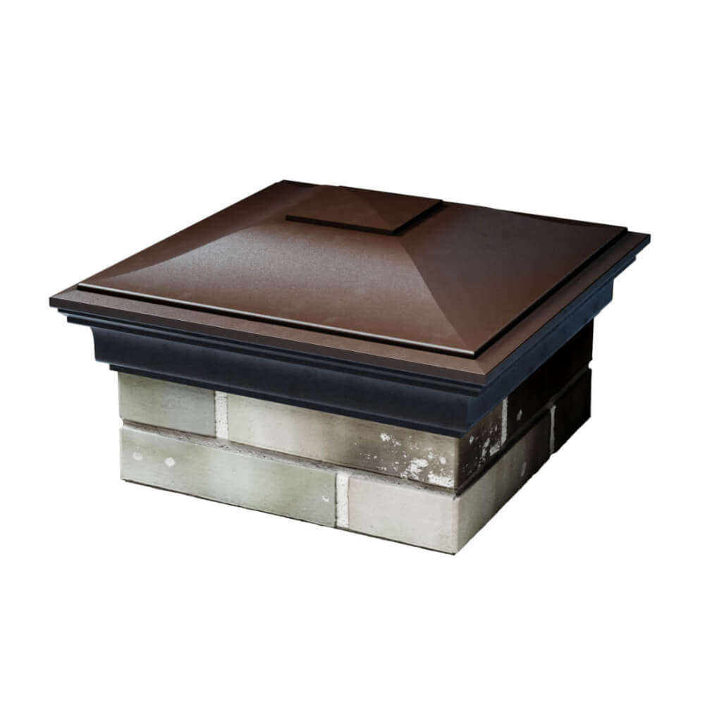 Колпак Zking Монблан Коричневый на столб 1.5х1.5 еврокирпича 0.7НФ (355х355мм) в Ульяновске фото