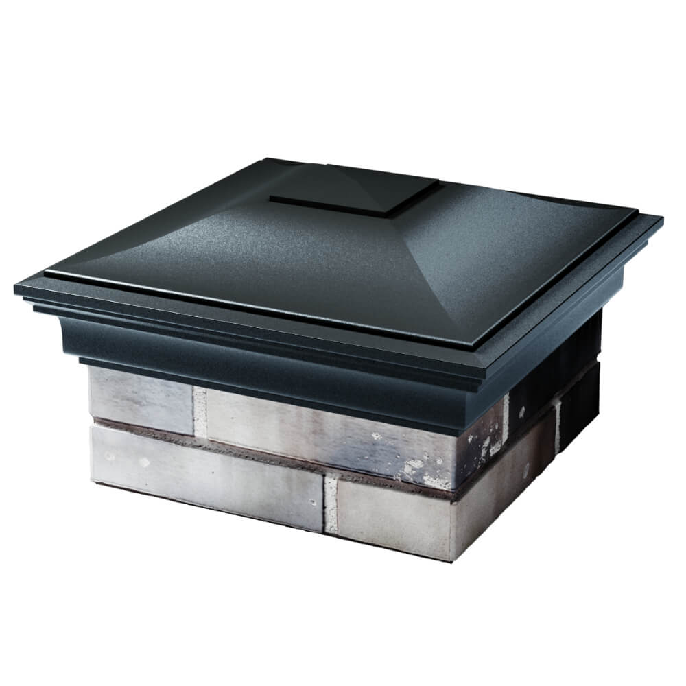 Колпак Zking Монблан Черный на столб 1.5х1.5 кирпича (385х385мм) в Ульяновске фото