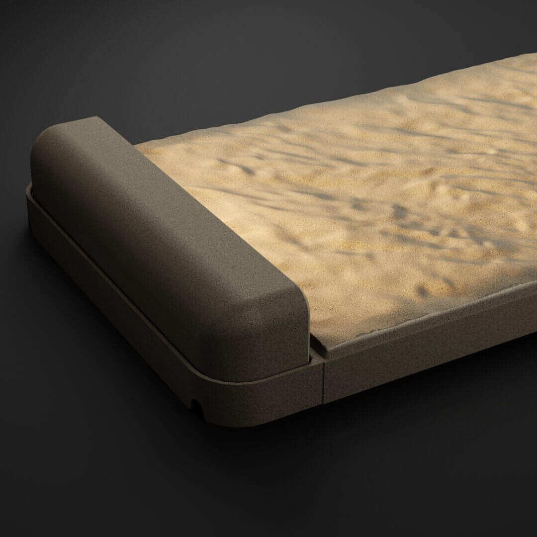 LED Светильник для шаговой плиты STONE Светлая Галька 330х75х98мм в Ульяновске фото