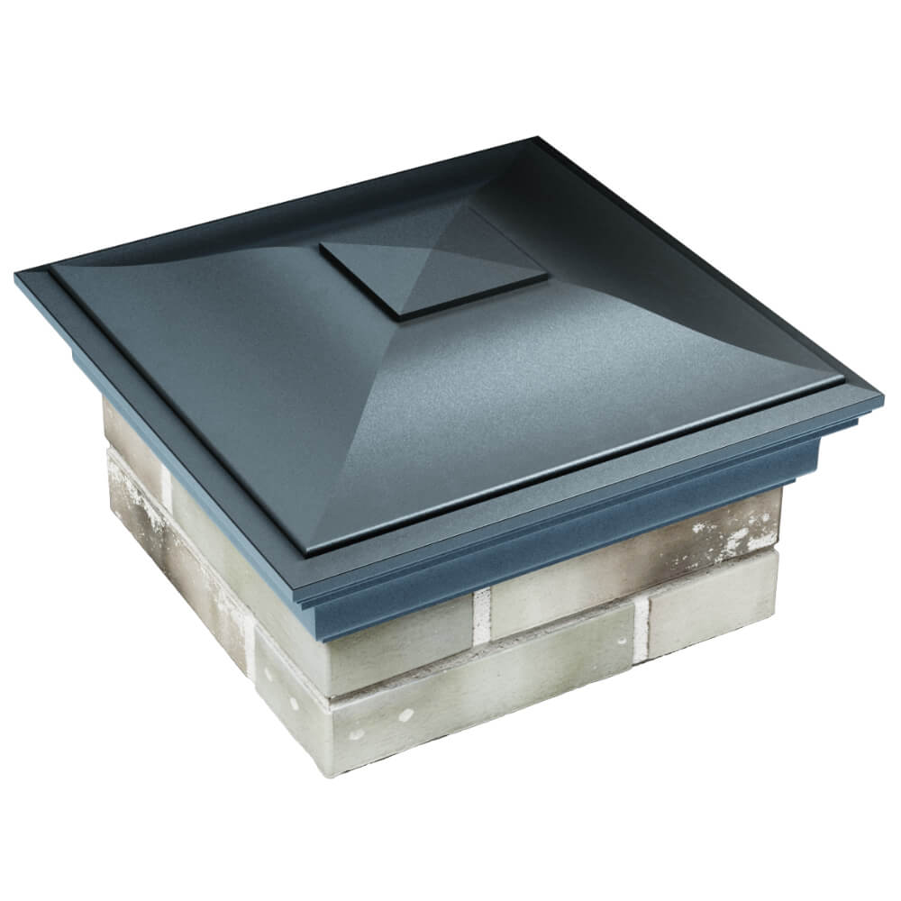 Колпак Zking Монблан Серый на столб 1.5х1.5 кирпича (385х385мм) в Ульяновске фото