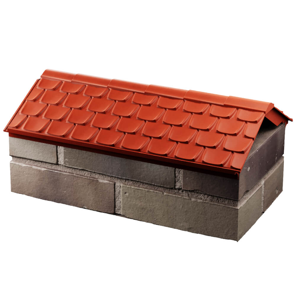 Парапет Zking Эльбрус Красный с посадкой на 1 кирпич (255мм) в Ульяновске фото