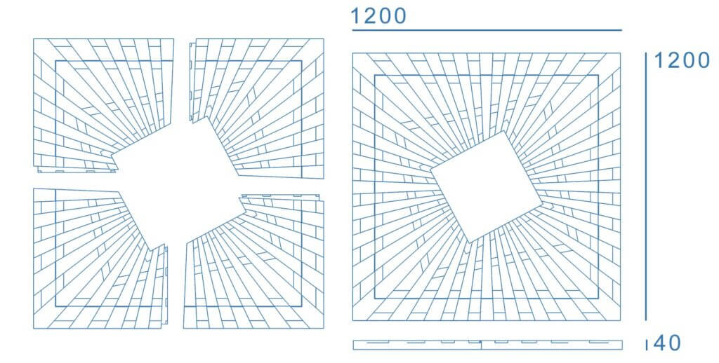 Приствольная решетка для дерева ZKING ATMOSPHERE 1.2х1.2м Коричневая в Ульяновске фото