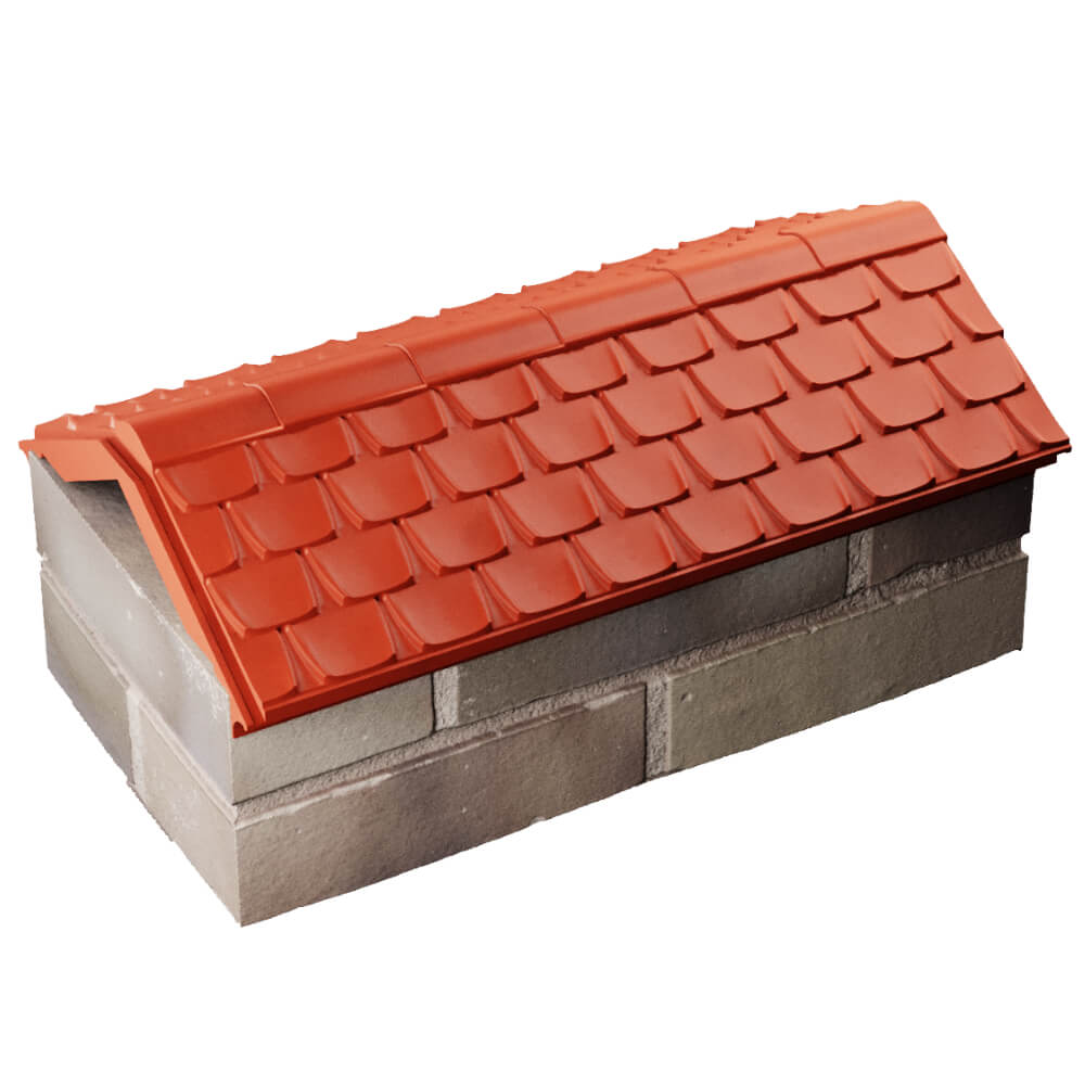 Парапет Zking Эльбрус Красный с посадкой на 1 кирпич (255мм) в Ульяновске фото