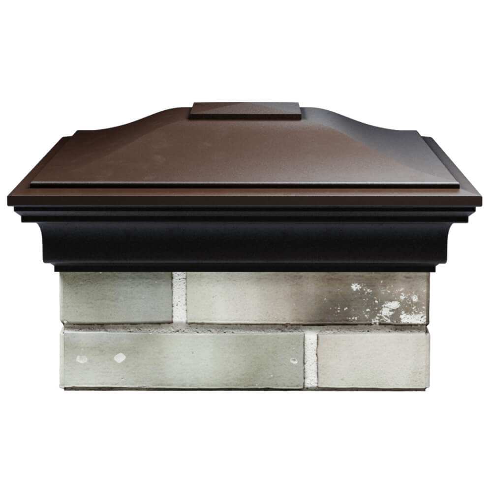 Колпак Zking Монблан Коричневый на столб 1.5х1.5 кирпича (385х385мм) Ульяновск фото