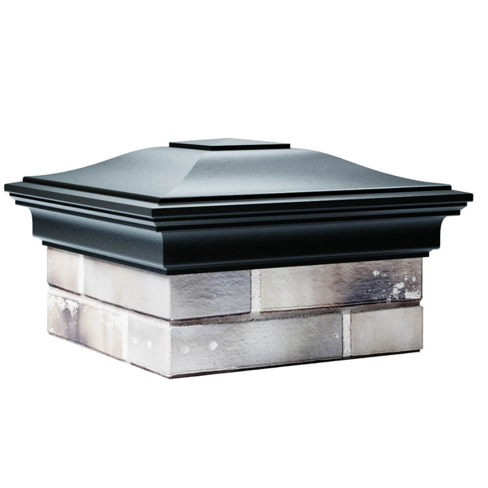 Колпак Zking Монблан Черный на столб 1.5х1.5 кирпича (385х385мм) в Ульяновске фото