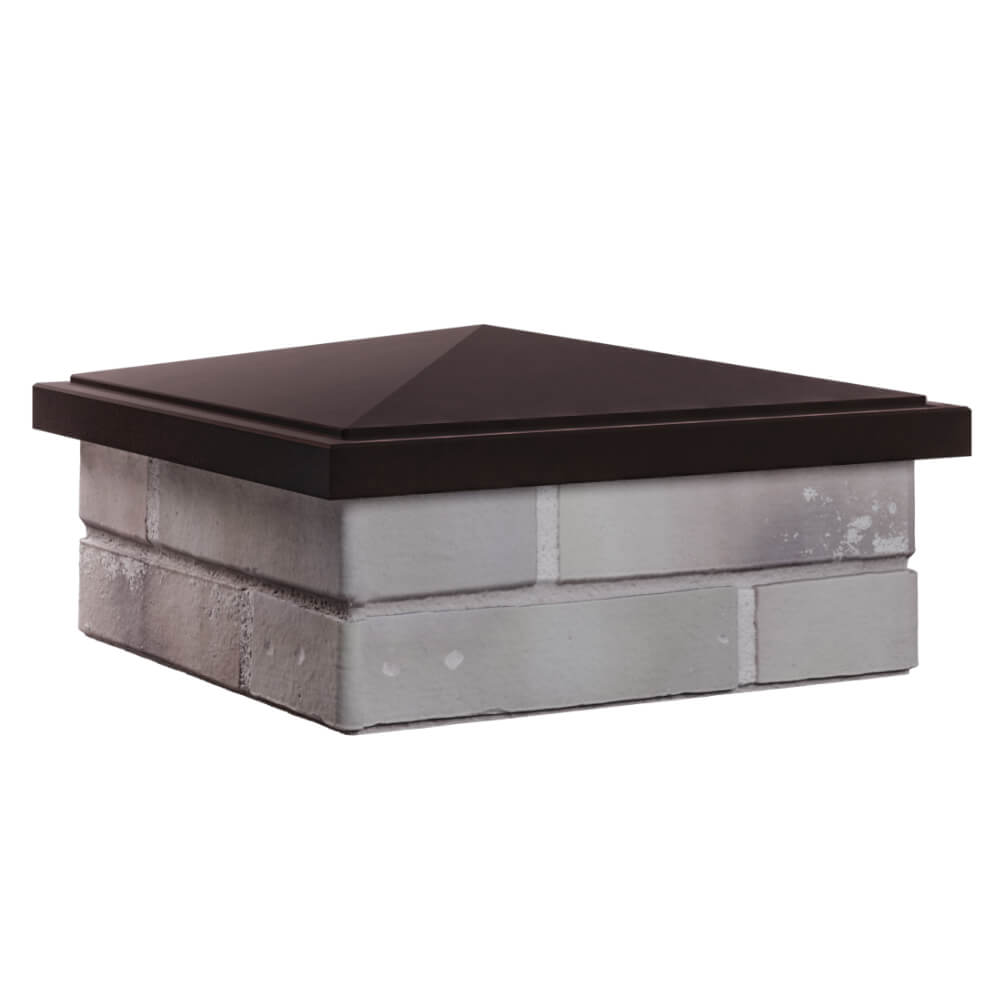 Колпак Zking БонаМоно Коричневый на столб 1.5х1.5 кирпича (385х385, 400х400мм) в Ульяновске фото