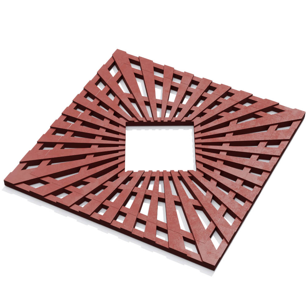 Приствольная решетка для дерева ZKING ATMOSPHERE 1.2х1.2м Красная в Ульяновске фото