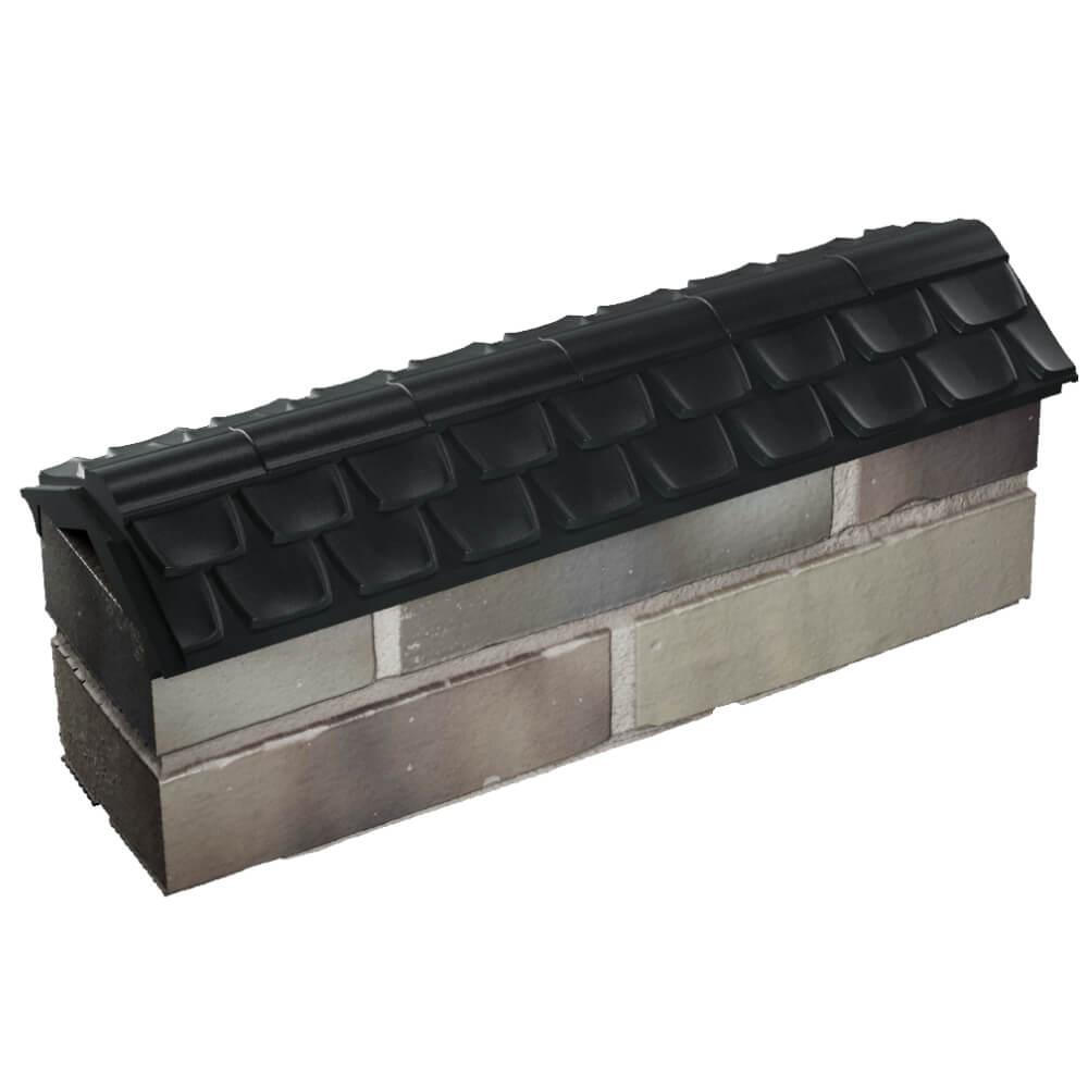 Парапет Zking Эльбрус Черный с посадкой на 0.5 кирпича (130мм) в Ульяновске фото