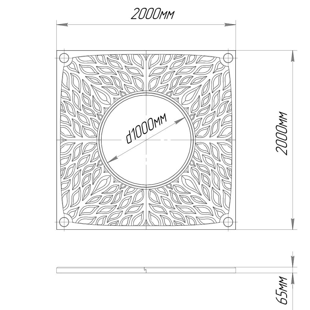 Приствольная решетка для дерева ZKING CRUST 2х2м Черная в Ульяновске фото