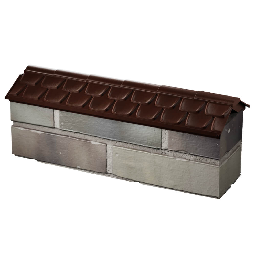 Парапет Zking Эльбрус Коричневый с посадкой на 0.5 кирпича (130мм) в Ульяновске фото