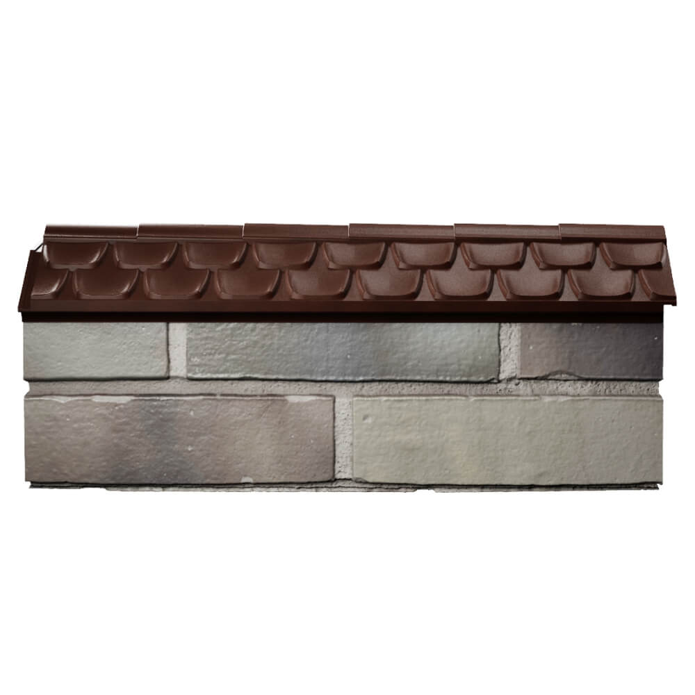 Парапет Zking Эльбрус Коричневый с посадкой на 0.5 кирпича (130мм) в Ульяновске фото