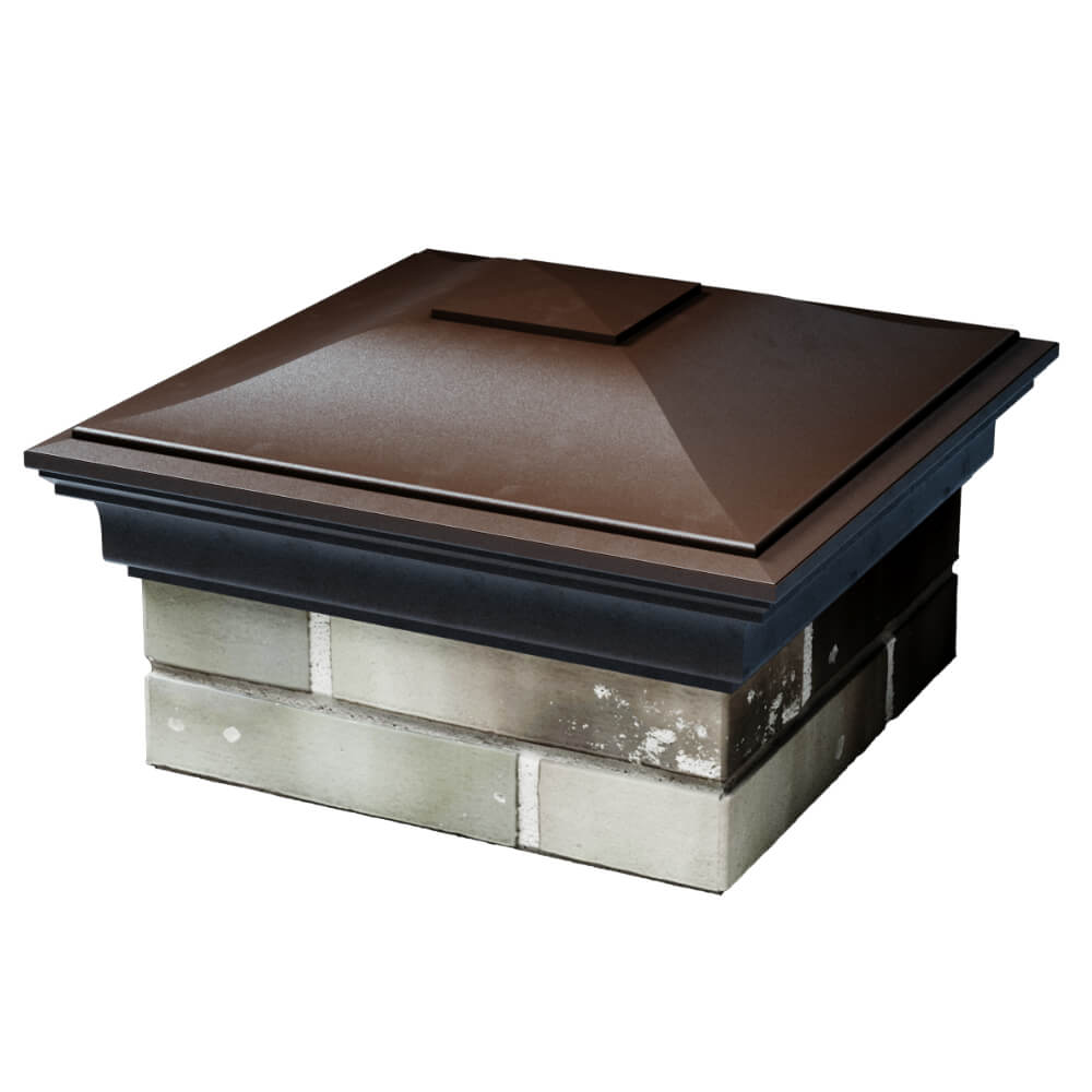 Колпак Zking Монблан Коричневый на столб 1.5х1.5 кирпича (385х385мм) в Ульяновске фото