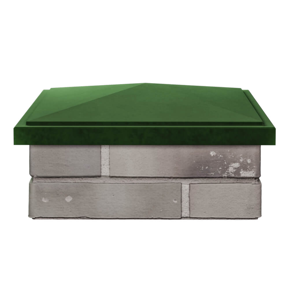 Колпак Zking БонаМоно Зеленый на столб 1.5х1.5 кирпича (385х385, 400х400мм) Ульяновск фото