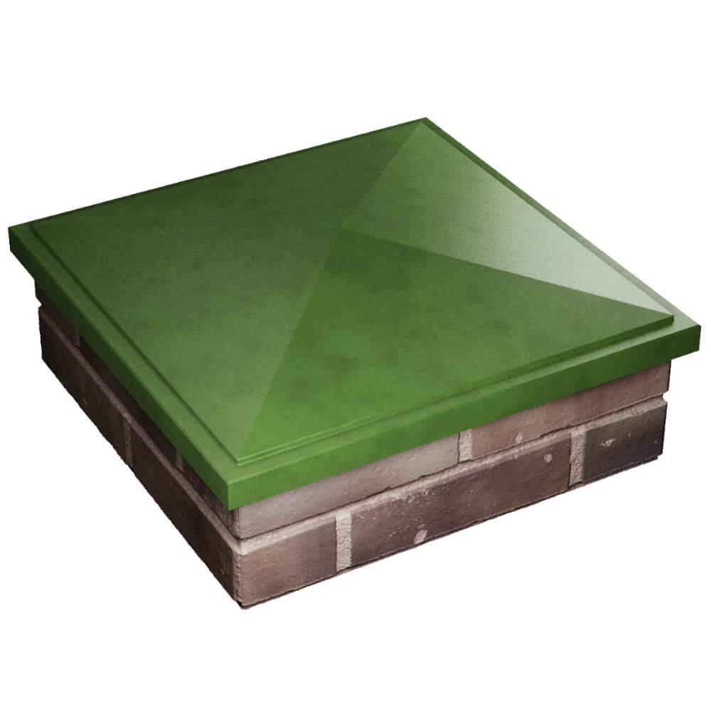 Колпак Zking БонаМоно Зеленый на столб 2х2 кирпича (515х515, 530х530мм) в Ульяновске фото