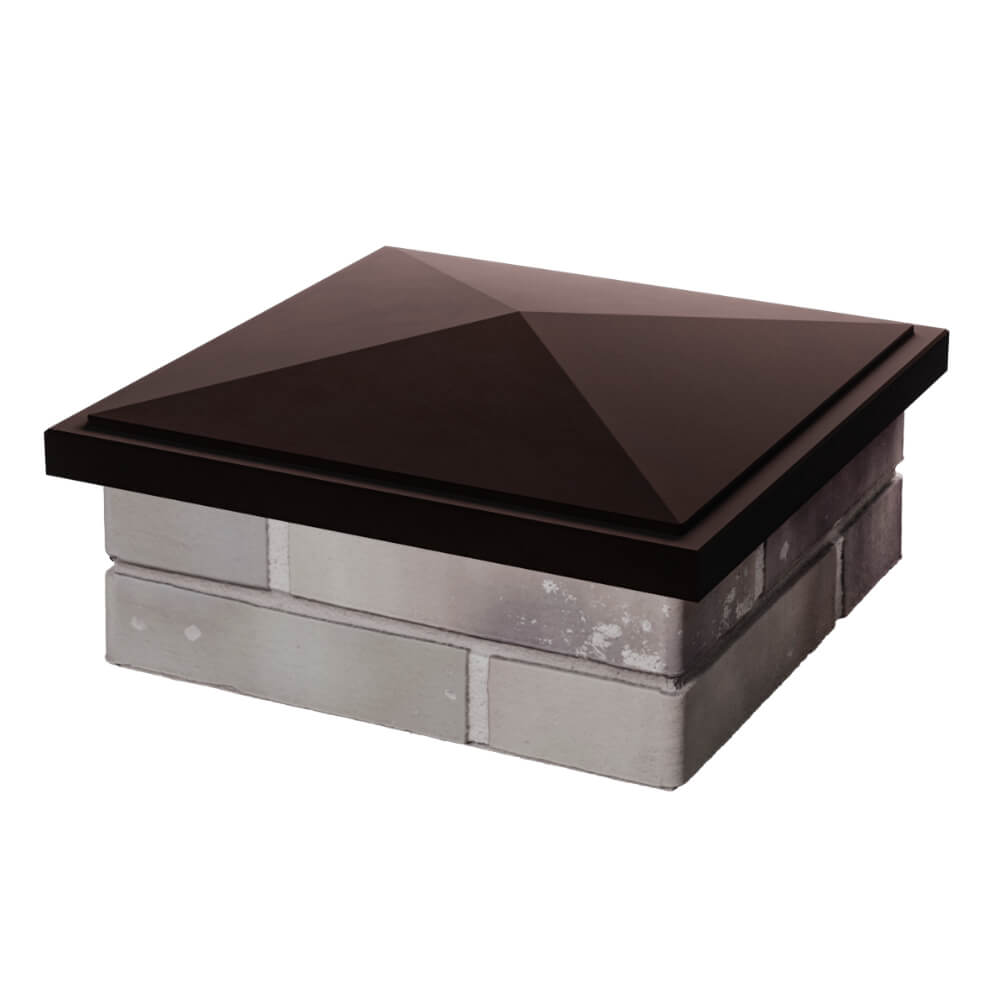 Колпак Zking БонаМоно Коричневый на столб 1.5х1.5 кирпича (385х385, 400х400мм) в Ульяновске фото