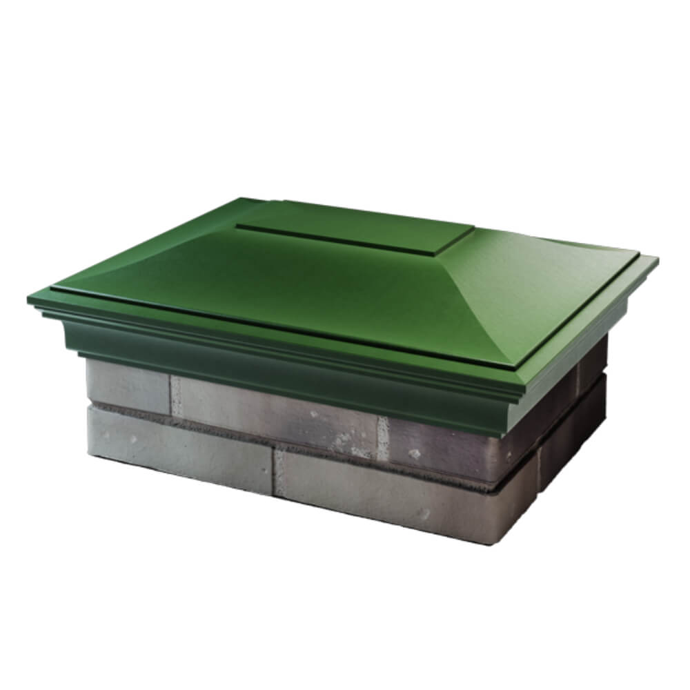 Колпак Zking Монблан Зеленый на столб 2х1.5 кирпича (515х385мм) в Ульяновске фото