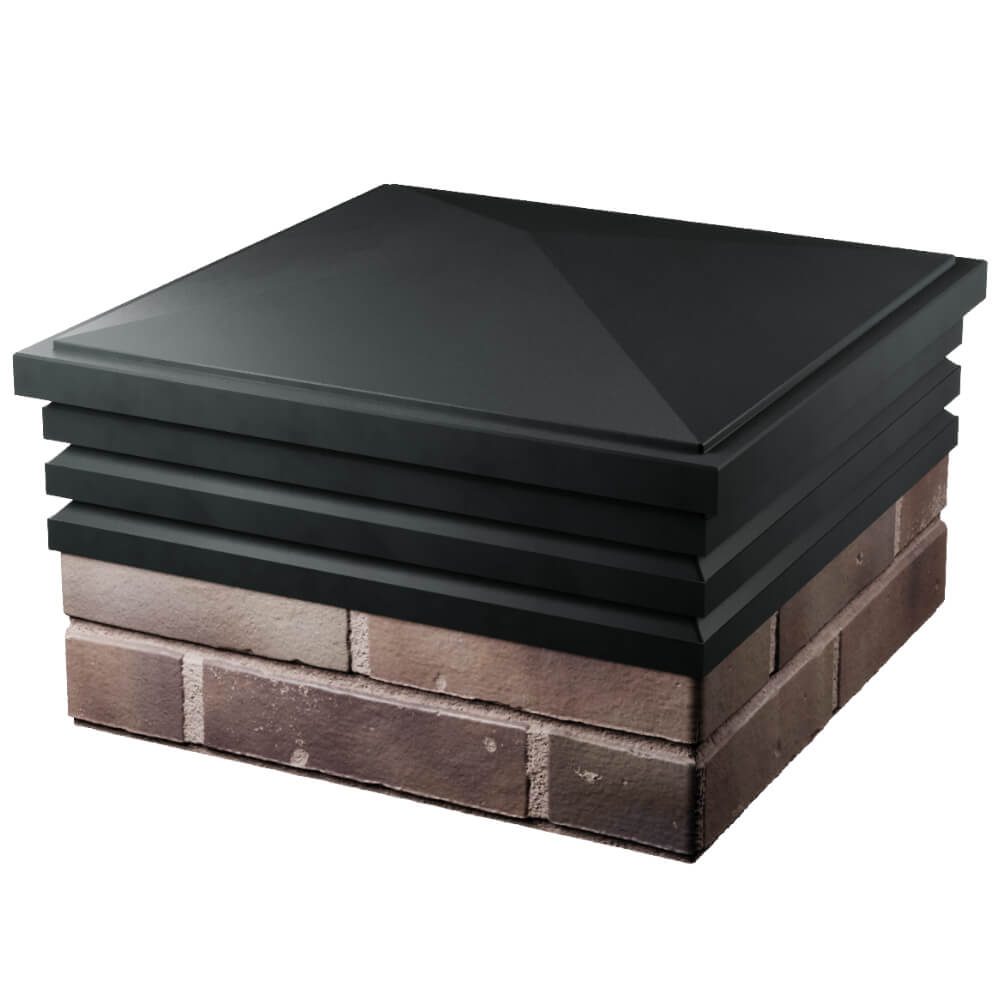 Колпак Zking Бона ХайТек Черный на столб 2х2 кирпича (513х513мм) в Ульяновске фото