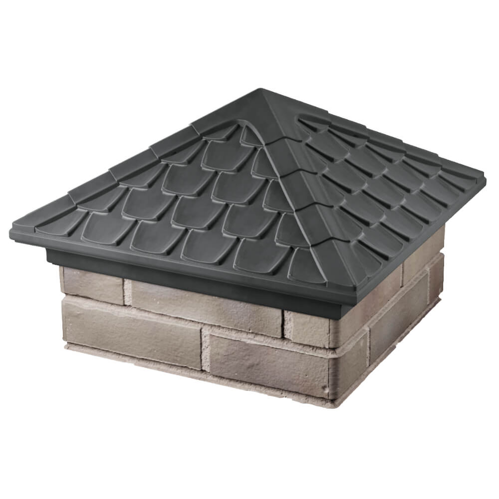 Колпак Zking Эльбрус Серый на столб 1.5х1.5 кирпича (385х385мм) в Ульяновске фото