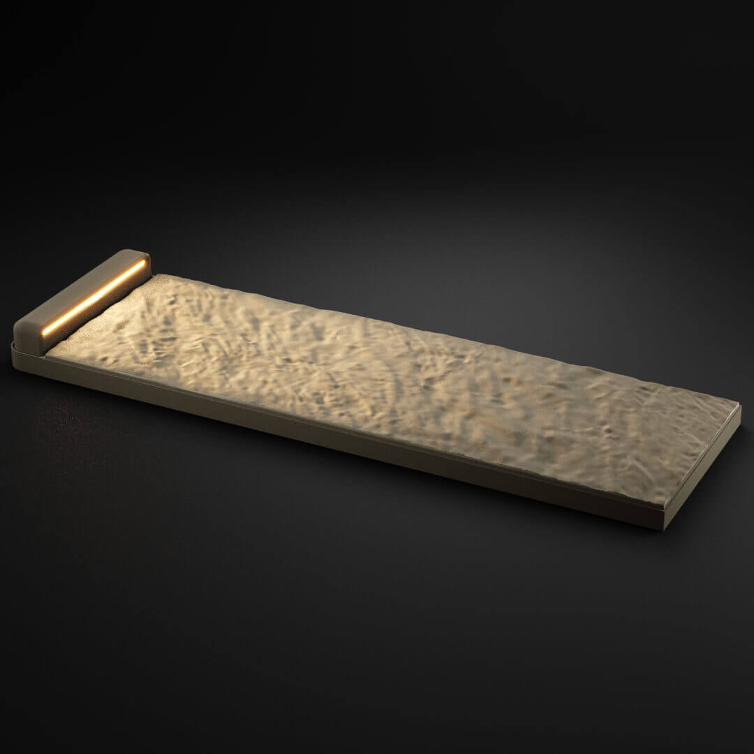 LED Светильник для шаговой плиты STONE Светлая Галька 330х75х98мм в Ульяновске фото