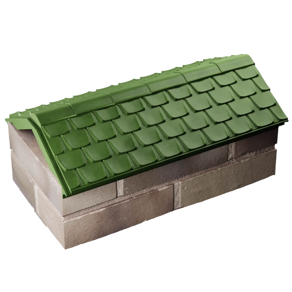 Парапет Zking Эльбрус Зеленый с посадкой на 1 кирпич (255мм) в Ульяновске фото