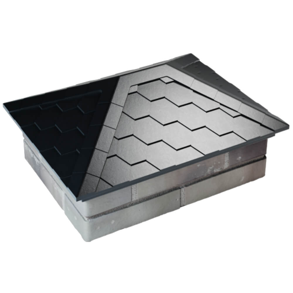 Колпак Zking Эверест Черный на столб 2х1.5 кирпича (520х390мм) Ульяновск фото