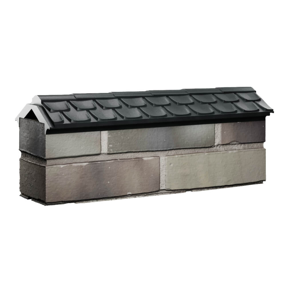 Парапет Zking Эльбрус Черный с посадкой на 0.5 кирпича (130мм) Ульяновск фото