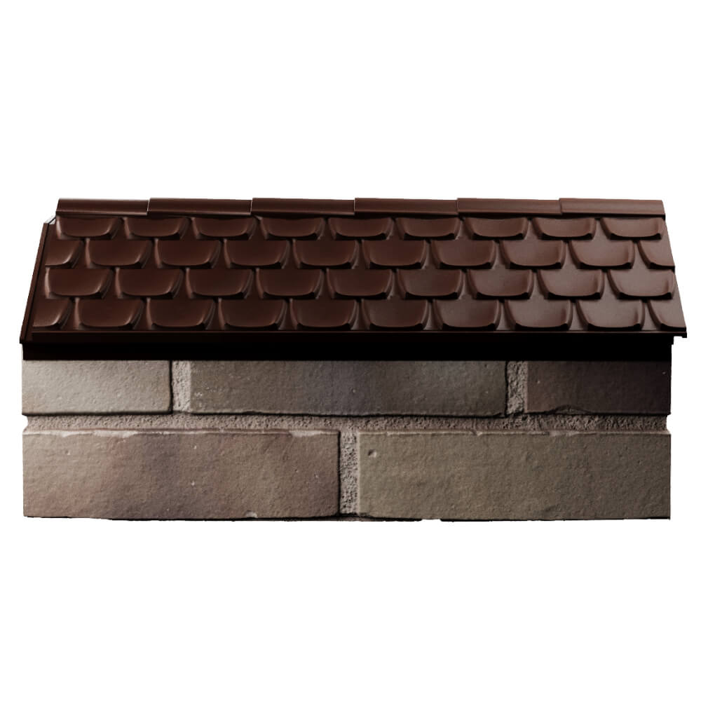 Парапет Zking Эльбрус Коричневый с посадкой на 1 кирпич (255мм) в Ульяновске фото
