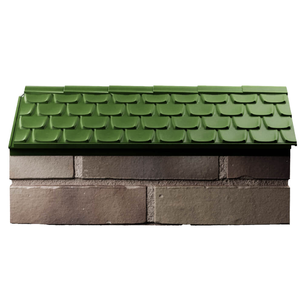 Парапет Zking Эльбрус Зеленый с посадкой на 1 кирпич (255мм) в Ульяновске фото