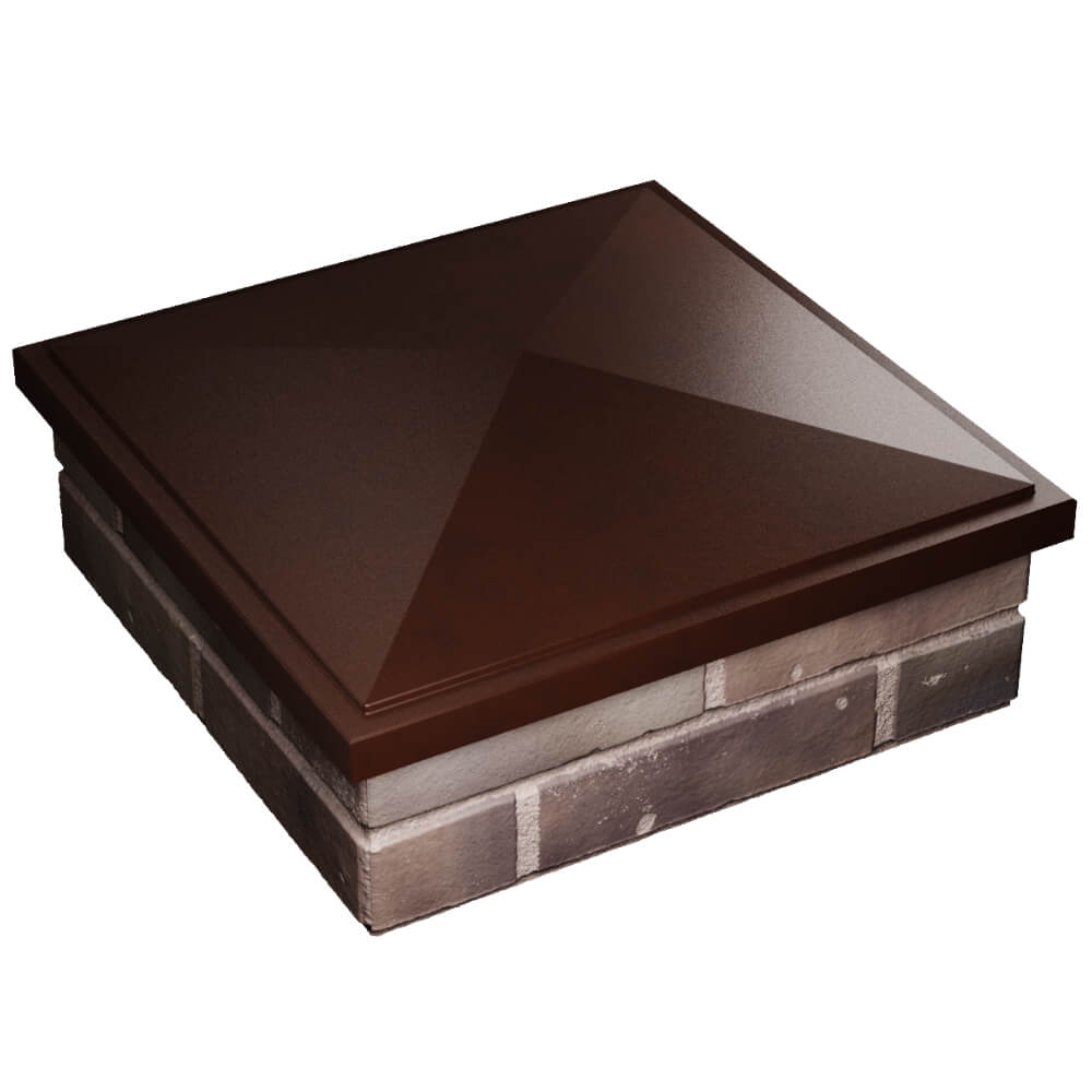 Колпак Zking БонаМоно Коричневый на столб 2х2 кирпича (515х515, 530х530мм) в Ульяновске фото