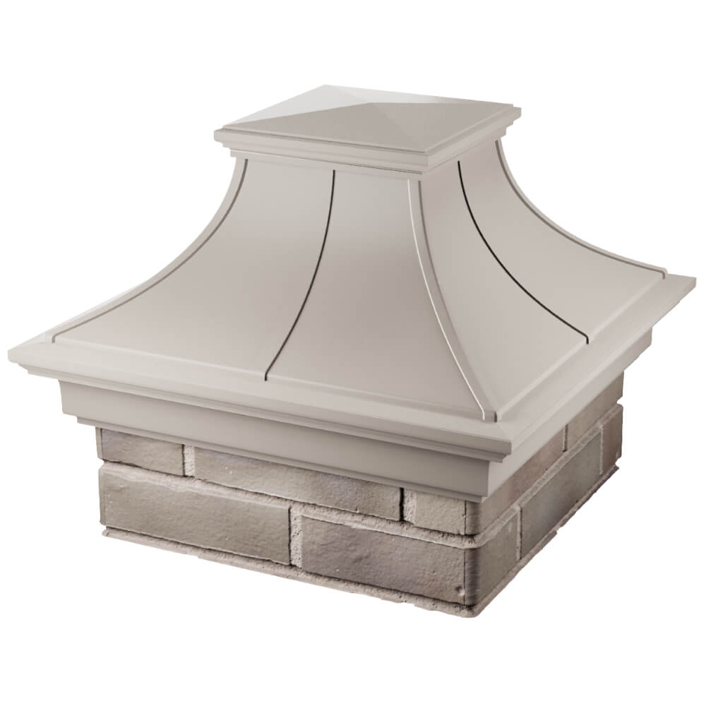 Колпак Zking Монблан Премиум Бежевый на столб 1.5х1.5 кирпича (385х385мм) в Ульяновске фото