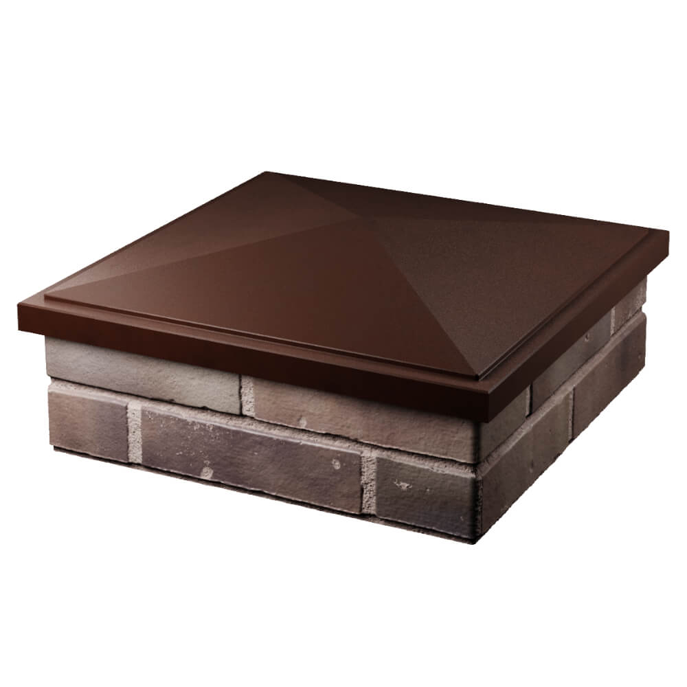 Колпак Zking БонаМоно Коричневый на столб 2х2 кирпича (515х515, 530х530мм) в Ульяновске фото