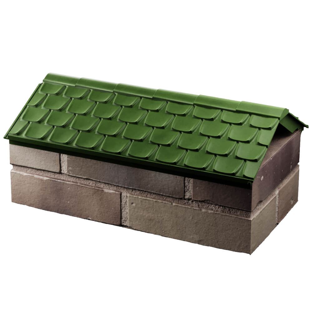 Парапет Zking Эльбрус Зеленый с посадкой на 1 кирпич (255мм) в Ульяновске фото