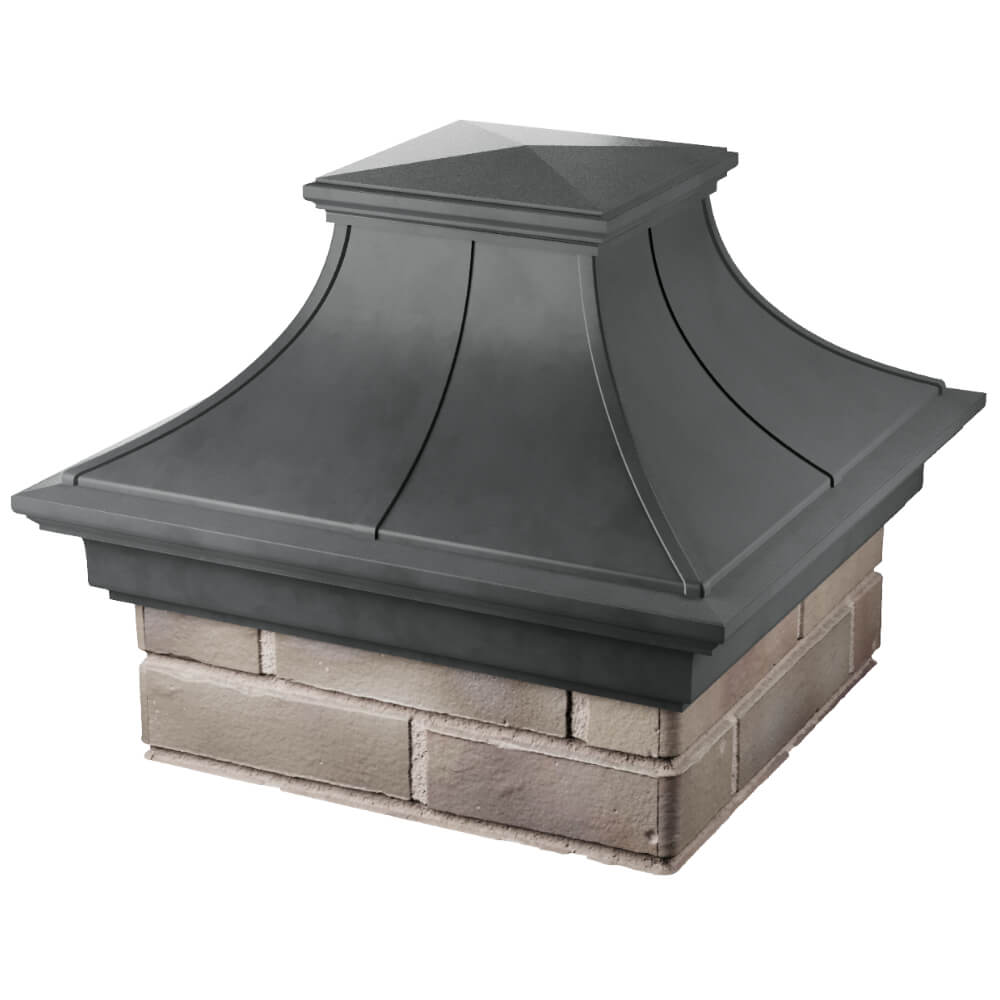 Колпак Zking Монблан Премиум Серый на столб 1.5х1.5 кирпича (385х385мм) в Ульяновске фото