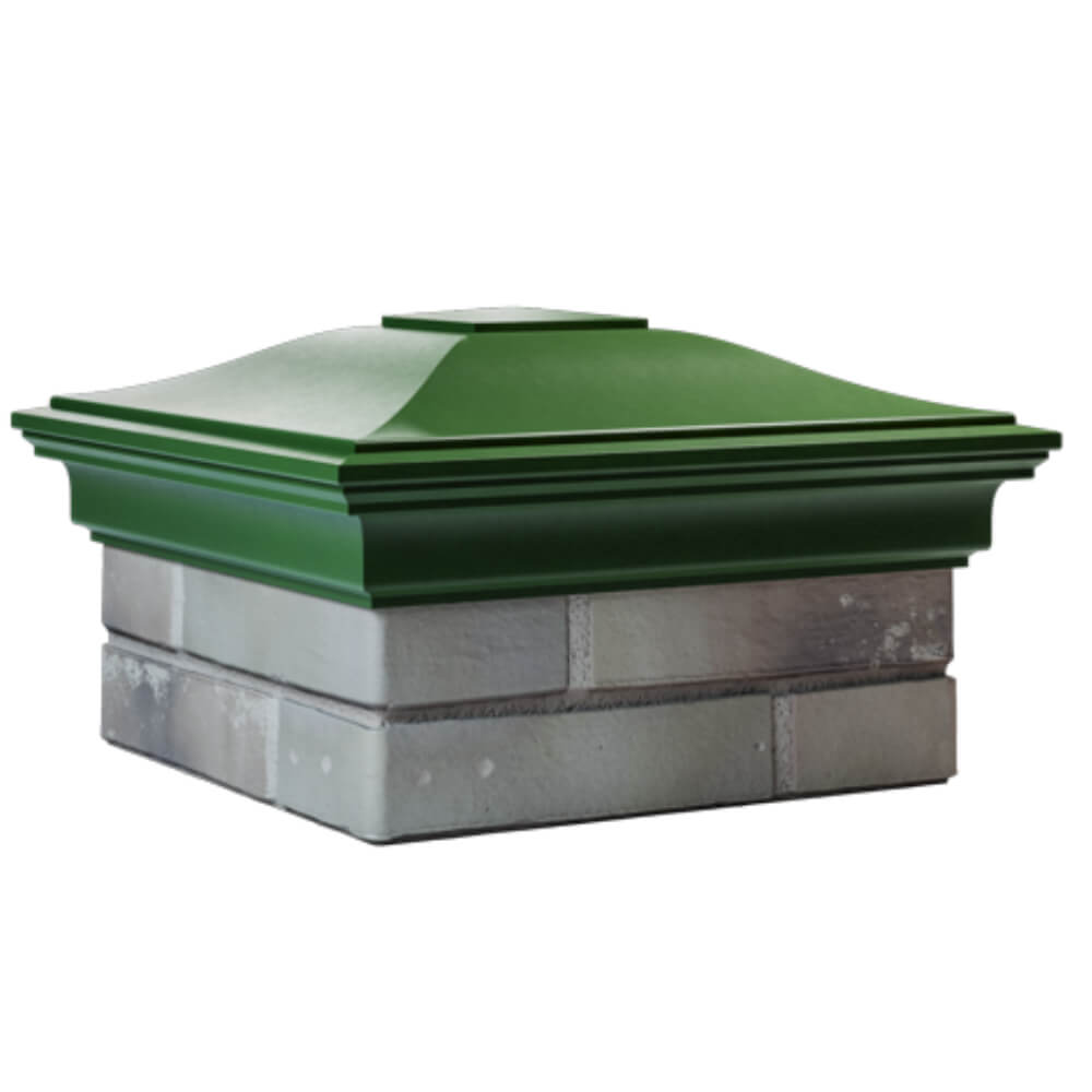 Колпак Zking Монблан Зеленый на столб 1.5х1.5 кирпича (385х385мм) в Ульяновске фото